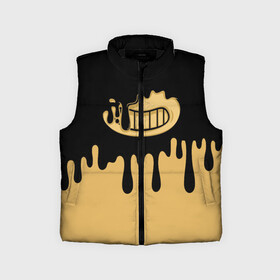 Детский жилет утепленный 3D Bendy And The Ink Machine: в Ухте,  |  | bendy | bendy and the ink machine | бенди | бени | бенни | детская | детям | игра | капли | компьютерная игра | краска | машина | подтеки | розовая | ужастик