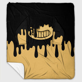 Плед с рукавами с принтом Bendy And The Ink Machine в Ухте, 100% полиэстер | Закругленные углы, все края обработаны. Ткань не мнется и не растягивается. Размер 170*145 | bendy | bendy and the ink machine | бенди | бени | бенни | детская | детям | игра | капли | компьютерная игра | краска | машина | подтеки | розовая | ужастик