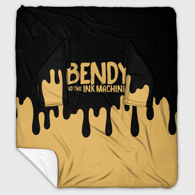 Плед с рукавами с принтом Bendy And The Ink Machine в Ухте, 100% полиэстер | Закругленные углы, все края обработаны. Ткань не мнется и не растягивается. Размер 170*145 | bendy | bendy and the ink machine | бенди | бени | бенни | детская | детям | игра | капли | компьютерная игра | краска | машина | подтеки | розовая | ужастик