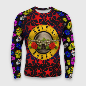 Мужской рашгард 3D с принтом Guns n roses в Ухте,  |  | axl rose | geffen records | gnr | guns | rock | roses | slash | гансы | пистолеты | розы | рок | слеш | эксл роуз