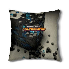 Подушка 3D с принтом Minecraft Dungeons в Ухте, наволочка – 100% полиэстер, наполнитель – холлофайбер (легкий наполнитель, не вызывает аллергию). | состоит из подушки и наволочки. Наволочка на молнии, легко снимается для стирки | craft | creeper | dungeon | dungeons | earth | game | logo | mine | minecraft | minecraft dungeons | mobile | online | земля | игра | крипер | лого | майкрафт | майнкрафт | мобайл | онлайн | подземелье