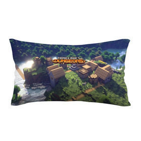 Подушка 3D антистресс с принтом Minecraft Dungeons в Ухте, наволочка — 100% полиэстер, наполнитель — вспененный полистирол | состоит из подушки и наволочки на молнии | 