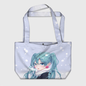 Пляжная сумка 3D Hatsune Miku. Winter: в Ухте, 100% полиэстер | застегивается на металлическую кнопку; внутренний карман застегивается на молнию. Стенки укреплены специальным мягким материалом, чтобы защитить содержимое от несильных ударов
 | anime | aquamarin | aquamarine | everlasting | hatsune | j pop | miku | projectdiva | singer | snow | summer | vocaloid | аквамарин | аниме | вокалоид | мику | певица | хацуне | хацунэ