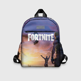 Детский рюкзак 3D с принтом FORTNITE в Ухте, 100% полиэстер | лямки с регулируемой длиной, сверху петелька, чтобы рюкзак можно было повесить на вешалку. Основное отделение закрывается на молнию, как и внешний карман. Внутри дополнительный карман. По бокам два дополнительных кармашка | battle royale | chapter 2 | fortnite | глава 2 | фортнайт