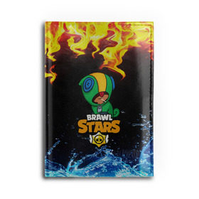 Обложка для автодокументов с принтом BRAWL STARS LEON в Ухте, натуральная кожа |  размер 19,9*13 см; внутри 4 больших “конверта” для документов и один маленький отдел — туда идеально встанут права | android | brawl stars | crow | games | leon | mobile game | stars | ворон | игры | леон | мобильные игры