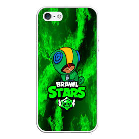 Чехол для iPhone 5/5S матовый с принтом BRAWL STARS LEON в Ухте, Силикон | Область печати: задняя сторона чехла, без боковых панелей | android | brawl stars | crow | games | leon | mobile game | stars | ворон | игры | леон | мобильные игры