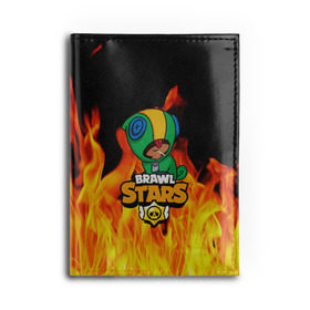 Обложка для автодокументов с принтом BRAWL STARS LEON в Ухте, натуральная кожа |  размер 19,9*13 см; внутри 4 больших “конверта” для документов и один маленький отдел — туда идеально встанут права | android | brawl stars | crow | games | leon | mobile game | stars | ворон | игры | леон | мобильные игры