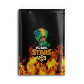 Обложка для автодокументов с принтом BRAWL STARS LEON в Ухте, натуральная кожа |  размер 19,9*13 см; внутри 4 больших “конверта” для документов и один маленький отдел — туда идеально встанут права | android | brawl stars | crow | games | leon | mobile game | stars | ворон | игры | леон | мобильные игры