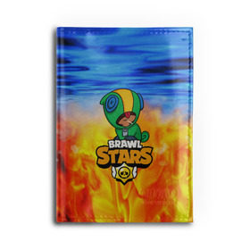 Обложка для автодокументов с принтом BRAWL STARS LEON в Ухте, натуральная кожа |  размер 19,9*13 см; внутри 4 больших “конверта” для документов и один маленький отдел — туда идеально встанут права | android | brawl stars | crow | games | leon | mobile game | stars | ворон | игры | леон | мобильные игры