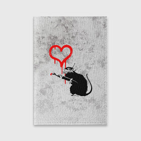 Обложка для паспорта матовая кожа с принтом BANKSY в Ухте, натуральная матовая кожа | размер 19,3 х 13,7 см; прозрачные пластиковые крепления | banksy | heart | бэнкси | сердце