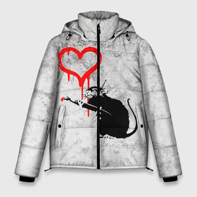 Мужская зимняя куртка 3D с принтом BANKSY в Ухте, верх — 100% полиэстер; подкладка — 100% полиэстер; утеплитель — 100% полиэстер | длина ниже бедра, свободный силуэт Оверсайз. Есть воротник-стойка, отстегивающийся капюшон и ветрозащитная планка. 

Боковые карманы с листочкой на кнопках и внутренний карман на молнии. | banksy | heart | бэнкси | сердце