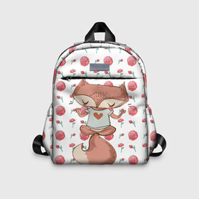 Детский рюкзак 3D с принтом Я СПОКОЙНА в Ухте, 100% полиэстер | лямки с регулируемой длиной, сверху петелька, чтобы рюкзак можно было повесить на вешалку. Основное отделение закрывается на молнию, как и внешний карман. Внутри дополнительный карман. По бокам два дополнительных кармашка | йога | лиса | лисица | лисичка | любовь | медитация | милая | милота | пушистик | спокойна | спокойствие