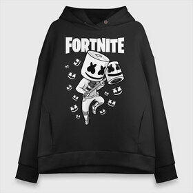 Женское худи Oversize хлопок FORTNITE MARSHMELLO: в Ухте, френч-терри — 70% хлопок, 30% полиэстер. Мягкий теплый начес внутри —100% хлопок | боковые карманы, эластичные манжеты и нижняя кромка, капюшон на магнитной кнопке | chapter 2 | fortnite | marshmello | диджей | игры | маршмэллоу | молоток | фортнайт