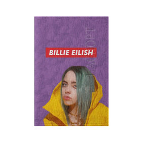 Обложка для паспорта матовая кожа с принтом BILLIE EILISH в Ухте, натуральная матовая кожа | размер 19,3 х 13,7 см; прозрачные пластиковые крепления | bad guy | billie | eilish | ocean eyes | айлиш | билли | девушка | певица | эйлиш
