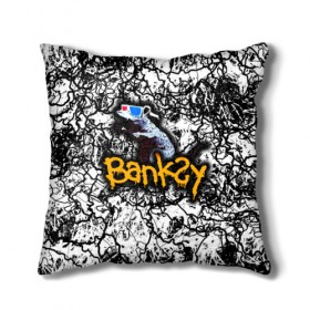 Подушка 3D с принтом Banksy в Ухте, наволочка – 100% полиэстер, наполнитель – холлофайбер (легкий наполнитель, не вызывает аллергию). | состоит из подушки и наволочки. Наволочка на молнии, легко снимается для стирки | art | banksy | street | street art | арт | бэнкси | стрит | стрит арт
