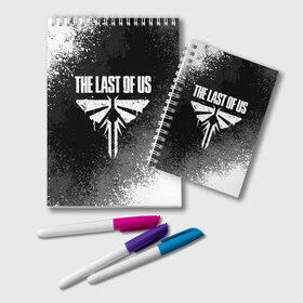 Блокнот с принтом THE LAST OF US в Ухте, 100% бумага | 48 листов, плотность листов — 60 г/м2, плотность картонной обложки — 250 г/м2. Листы скреплены удобной пружинной спиралью. Цвет линий — светло-серый
 | Тематика изображения на принте: cicadas | fireflies | naughty dog | the last of us | the last of us part 2 | джоэл | последние из нас | цикады | элли