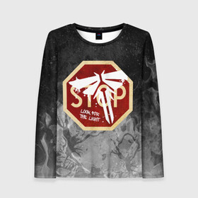 Женский лонгслив 3D с принтом THE LAST OF US в Ухте, 100% полиэстер | длинные рукава, круглый вырез горловины, полуприлегающий силуэт | fireflies | look for the light | the last of us | джоэл | игры | одни из нас | цикады | элли