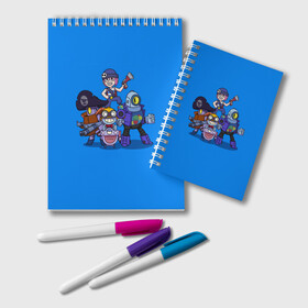 Блокнот с принтом Brawl Stars в Ухте, 100% бумага | 48 листов, плотность листов — 60 г/м2, плотность картонной обложки — 250 г/м2. Листы скреплены удобной пружинной спиралью. Цвет линий — светло-серый
 | Тематика изображения на принте: brawl stars | crow | game | leon | бравл | бравл стар | бравл старс | ворон | ворона | детская | детям | игра | компьютерная игра | кров | леон | персонаж | развлечение