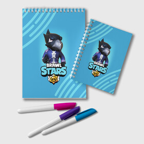 Блокнот с принтом Crow (Brawl Stars) в Ухте, 100% бумага | 48 листов, плотность листов — 60 г/м2, плотность картонной обложки — 250 г/м2. Листы скреплены удобной пружинной спиралью. Цвет линий — светло-серый
 | Тематика изображения на принте: brawl stars | crow | game | leon | бравл | бравл стар | бравл старс | ворон | ворона | детская | детям | игра | компьютерная игра | кров | леон | персонаж | развлечение