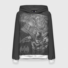 Женская толстовка 3D с принтом Batman 80th anniversary в Ухте, 100% полиэстер  | двухслойный капюшон со шнурком для регулировки, мягкие манжеты на рукавах и по низу толстовки, спереди карман-кенгуру с мягким внутренним слоем. | 80 | 80th | anniversary | bat man | batman | batman comics | caped crusader | dark knight | бетмен | брюс уэйн | бэт мен | бэтмен | тёмный рыцарь