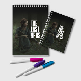 Блокнот с принтом THE LAST OF US в Ухте, 100% бумага | 48 листов, плотность листов — 60 г/м2, плотность картонной обложки — 250 г/м2. Листы скреплены удобной пружинной спиралью. Цвет линий — светло-серый
 | Тематика изображения на принте: cicadas | fireflies | naughty dog | the last of us | the last of us part 2 | джоэл | последние из нас | цикады | элли