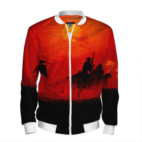 Мужской бомбер 3D с принтом RDR2 Online Battle в Ухте, 100% полиэстер | застегивается на молнию, по бокам два кармана без застежек, по низу бомбера и на воротнике - эластичная резинка | arthur | arthur morgan | rdr 2 | rdr2 | red dead redemption 2 | rockstar | артур | гта про дикий запад | дикий запад | ковбой | рокстар | рэд дэд редемпшн 2 | рэд дэд редемпшн два