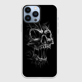 Чехол для iPhone 13 Pro Max с принтом Cry в Ухте,  |  | Тематика изображения на принте: cry | fear | grin. teeth | halloween | horror | jaw | skull | зубы | крик | оскал | ужас | хэллоуин | череп