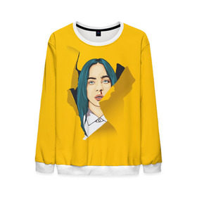Мужской свитшот 3D с принтом Billie Eilish в Ухте, 100% полиэстер с мягким внутренним слоем | круглый вырез горловины, мягкая резинка на манжетах и поясе, свободная посадка по фигуре | bad | billie | boy | boys | eilish | girl | girls | music | pop | rap | sad | trend | билли | грустно | девочка | девочки | девушка | мальчик | музыка | поп | рэп | тренд | эйлиш