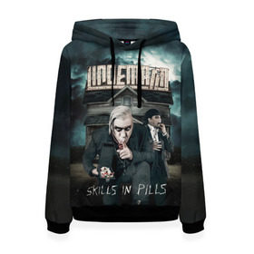 Женская толстовка 3D с принтом LINDEMANN в Ухте, 100% полиэстер  | двухслойный капюшон со шнурком для регулировки, мягкие манжеты на рукавах и по низу толстовки, спереди карман-кенгуру с мягким внутренним слоем. | lindeman | lindemann | logo | music | pain | rammstein | rock | rumstein | till | группа | линдеман | линдеманн | лого | логотип | метал | музыка | пэйн | раммштайн | рамштаин | рамштайн | рок | символ | тилль