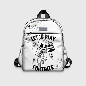 Детский рюкзак 3D с принтом FORTNITE x MARSHMELLO в Ухте, 100% полиэстер | лямки с регулируемой длиной, сверху петелька, чтобы рюкзак можно было повесить на вешалку. Основное отделение закрывается на молнию, как и внешний карман. Внутри дополнительный карман. По бокам два дополнительных кармашка | fortnite | fortnite 2 | fortnite x | marshmello | ninja | ninja hyper streamer | ninja streamer | streamer | tyler blevins | маршмелло | ниндзя | фортнайт | фортнайт 2 | фортнайт глава 2
