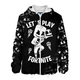 Мужская куртка 3D с принтом FORTNITE x MARSHMELLO в Ухте, ткань верха — 100% полиэстер, подклад — флис | прямой крой, подол и капюшон оформлены резинкой с фиксаторами, два кармана без застежек по бокам, один большой потайной карман на груди. Карман на груди застегивается на липучку | fortnite | fortnite 2 | fortnite x | marshmello | ninja | ninja hyper streamer | ninja streamer | streamer | tyler blevins | маршмелло | ниндзя | фортнайт | фортнайт 2 | фортнайт глава 2