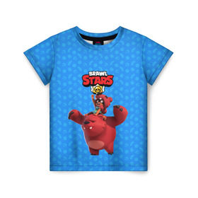 Детская футболка 3D с принтом Brawl Stars. Nita в Ухте, 100% гипоаллергенный полиэфир | прямой крой, круглый вырез горловины, длина до линии бедер, чуть спущенное плечо, ткань немного тянется | Тематика изображения на принте: bo | brawl | brock | bull | colt | dynamike | elprimo | jessie | moba | nita | shelly | spike | stars | бо | брок | булл | джесси | динамайк | кольт | нита | спайк | шелли | эльпримо
