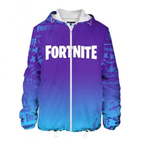 Мужская куртка 3D с принтом FORTNITE в Ухте, ткань верха — 100% полиэстер, подклад — флис | прямой крой, подол и капюшон оформлены резинкой с фиксаторами, два кармана без застежек по бокам, один большой потайной карман на груди. Карман на груди застегивается на липучку | 