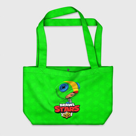 Пляжная сумка 3D BRAWL STARS LEON | ЛЕОН: в Ухте, 100% полиэстер | застегивается на металлическую кнопку; внутренний карман застегивается на молнию. Стенки укреплены специальным мягким материалом, чтобы защитить содержимое от несильных ударов
 | brawl stars | bull | colt | crow | leon | stars | берли | бо | брок | ворон | джесси | динамайк | дэррил | кольт | леон | мортис | нита | пайпер | пенни | поко | пэм | рикошет | спайк | фрэнк | шелли | эль примо