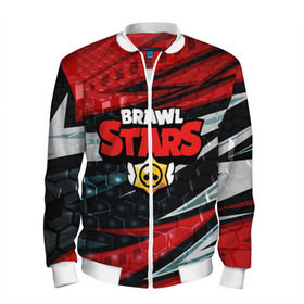 Мужской бомбер 3D с принтом BRAWL STARS в Ухте, 100% полиэстер | застегивается на молнию, по бокам два кармана без застежек, по низу бомбера и на воротнике - эластичная резинка | android | brawl stars | games | leon | mobile game | stars | игры | леон | мобильные игры