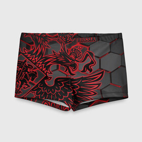 Детские купальные плавки 3D RUSSIA Lifestyle: в Ухте, Полиэстер 85%, Спандекс 15% | Слитный крой, подклад по переду изделия, узкие бретели | aesthetic | collection | fashion | hybrid | original | pro | review | russia | sports | герб | орнамент | россия | рф | спорт | униформа | форма