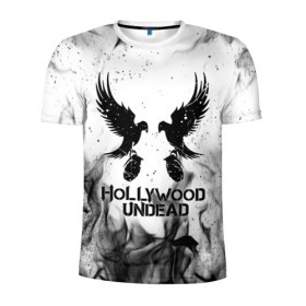 Мужская футболка 3D спортивная с принтом HOLLYWOOD UNDEAD в Ухте, 100% полиэстер с улучшенными характеристиками | приталенный силуэт, круглая горловина, широкие плечи, сужается к линии бедра | deuce | hollywood undead | hu | j dog | shady jeff | голливуд | голливудская нежить | даниэль мурильо | джордан террелл | джордж артур рейган | дилан альварес | мэттью сент клер | нежить