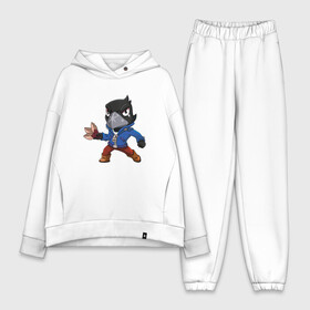 Женский костюм хлопок Oversize с принтом BRAWL STARS CROW в Ухте,  |  | brawl stars | bull | colt | crow | leon | stars | берли | бо | брок | ворон | джесси | динамайк | дэррил | кольт | леон | мортис | нита | пайпер | пенни | поко | пэм | рикошет | спайк | фрэнк | шелли | эль примо