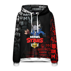 Мужская толстовка 3D с принтом BRAWL STARS CROW в Ухте, 100% полиэстер | двухслойный капюшон со шнурком для регулировки, мягкие манжеты на рукавах и по низу толстовки, спереди карман-кенгуру с мягким внутренним слоем. | brawl stars | bull | colt | crow | leon | stars | берли | бо | брок | ворон | джесси | динамайк | дэррил | кольт | леон | мортис | нита | пайпер | пенни | поко | пэм | рикошет | спайк | фрэнк | шелли | эль примо