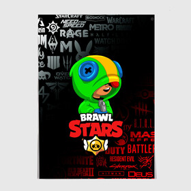 Постер BRAWL STARS LEON | ЛЕОН : в Ухте, 100% бумага
 | бумага, плотность 150 мг. Матовая, но за счет высокого коэффициента гладкости имеет небольшой блеск и дает на свету блики, но в отличии от глянцевой бумаги не покрыта лаком | brawl stars | bull | colt | crow | leon | stars | берли | бо | брок | ворон | джесси | динамайк | дэррил | кольт | леон | мортис | нита | пайпер | пенни | поко | пэм | рикошет | спайк | фрэнк | шелли | эль примо