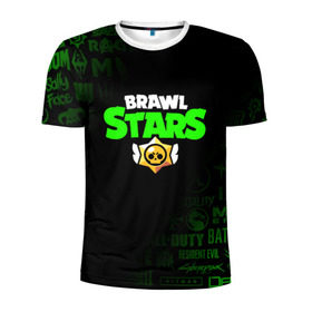 Мужская футболка 3D спортивная с принтом BRAWL STARS в Ухте, 100% полиэстер с улучшенными характеристиками | приталенный силуэт, круглая горловина, широкие плечи, сужается к линии бедра | brawl stars | bull | colt | crow | leon | stars | берли | бо | брок | ворон | джесси | динамайк | дэррил | кольт | леон | мортис | нита | пайпер | пенни | поко | пэм | рикошет | спайк | фрэнк | шелли | эль примо