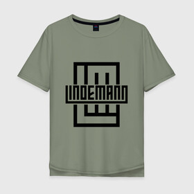 Мужская футболка хлопок Oversize с принтом LINDEMANN в Ухте, 100% хлопок | свободный крой, круглый ворот, “спинка” длиннее передней части | Тематика изображения на принте: f and m. | lindemann | lindemann auf | lindemann steh | skills in | steh auf | steh auf lindemann | линдеманн | тилль линдеманн