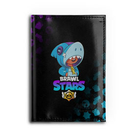 Обложка для автодокументов с принтом BRAWL STARS LEON SHARK в Ухте, натуральная кожа |  размер 19,9*13 см; внутри 4 больших “конверта” для документов и один маленький отдел — туда идеально встанут права | brawl stars | bull | colt | crow | leon | leon shark | shark | stars | акула | берли | ворон | динамайк | кольт | леон | леон акула | нита | спайк | шелли | эль примо