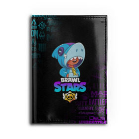 Обложка для автодокументов с принтом BRAWL STARS LEON SHARK в Ухте, натуральная кожа |  размер 19,9*13 см; внутри 4 больших “конверта” для документов и один маленький отдел — туда идеально встанут права | brawl stars | bull | colt | crow | leon | leon shark | shark | stars | акула | берли | ворон | динамайк | кольт | леон | леон акула | нита | спайк | шелли | эль примо