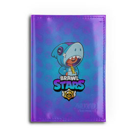Обложка для автодокументов с принтом BRAWL STARS LEON SHARK в Ухте, натуральная кожа |  размер 19,9*13 см; внутри 4 больших “конверта” для документов и один маленький отдел — туда идеально встанут права | brawl stars | bull | colt | crow | leon | leon shark | shark | stars | акула | берли | ворон | динамайк | кольт | леон | леон акула | нита | спайк | шелли | эль примо