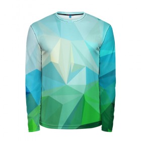 Мужской лонгслив 3D с принтом GEOMETRY в Ухте, 100% полиэстер | длинные рукава, круглый вырез горловины, полуприлегающий силуэт | abstract | abstraction | color | geometry | paitnt | polygon | polygonal | psy | абстракция | геометрия | краски | неоновые | полигоны | психоделика