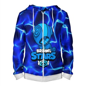 Мужская толстовка 3D на молнии с принтом BRAWL STARS LEON в Ухте, 100% полиэстер | длина до линии бедра, манжеты и пояс оформлены мягкой тканевой резинкой, двухслойный капюшон со шнурком для регулировки, спереди молния, по бокам два кармана | android | brawl stars | games | leon | mobile | stars | игры | леон | мобильные игры