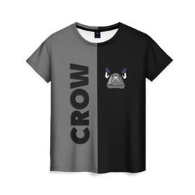 Женская футболка 3D с принтом Brawl Stars CROW в Ухте, 100% полиэфир ( синтетическое хлопкоподобное полотно) | прямой крой, круглый вырез горловины, длина до линии бедер | brawl | brawl stars | crow | leon | stars | бравл | бравл старс | браво старс | ворон | ворона | игра | компьютерная | кров | леон | онлайн | старс