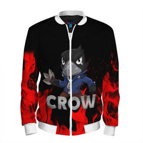 Мужской бомбер 3D с принтом Brawl Stars CROW в Ухте, 100% полиэстер | застегивается на молнию, по бокам два кармана без застежек, по низу бомбера и на воротнике - эластичная резинка | brawl | brawl stars | crow | leon | stars | бравл | бравл старс | браво старс | ворон | ворона | игра | компьютерная | кров | леон | онлайн | старс