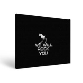 Холст прямоугольный с принтом Queen. We Will Rock You в Ухте, 100% ПВХ |  | bohemian | brian | freddie | may | mercury | queen | rhapsody | roger | taylor | богемная | богемская | брайан | джон | королева | меркьюри | мэй | рапсодия | роджер | тейлор | фредди